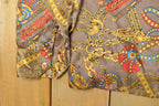 Vintage 1990s Marcella Silk Style Button Up Shirt Women's XL / 90s Shirt / Abstract Pattern / Casual Shirt / All Over Print