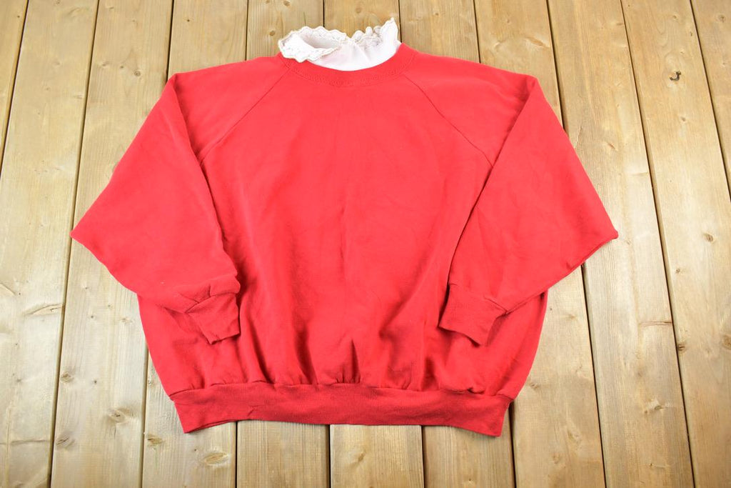 Vintage 1990s Joy Gopher Sport Cute Collared Crewneck Sweater Made In USA
