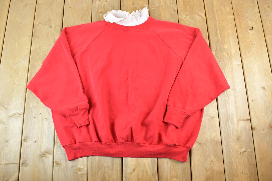 Vintage 1990s Joy Gopher Sport Cute Collared Crewneck Sweater Made In USA