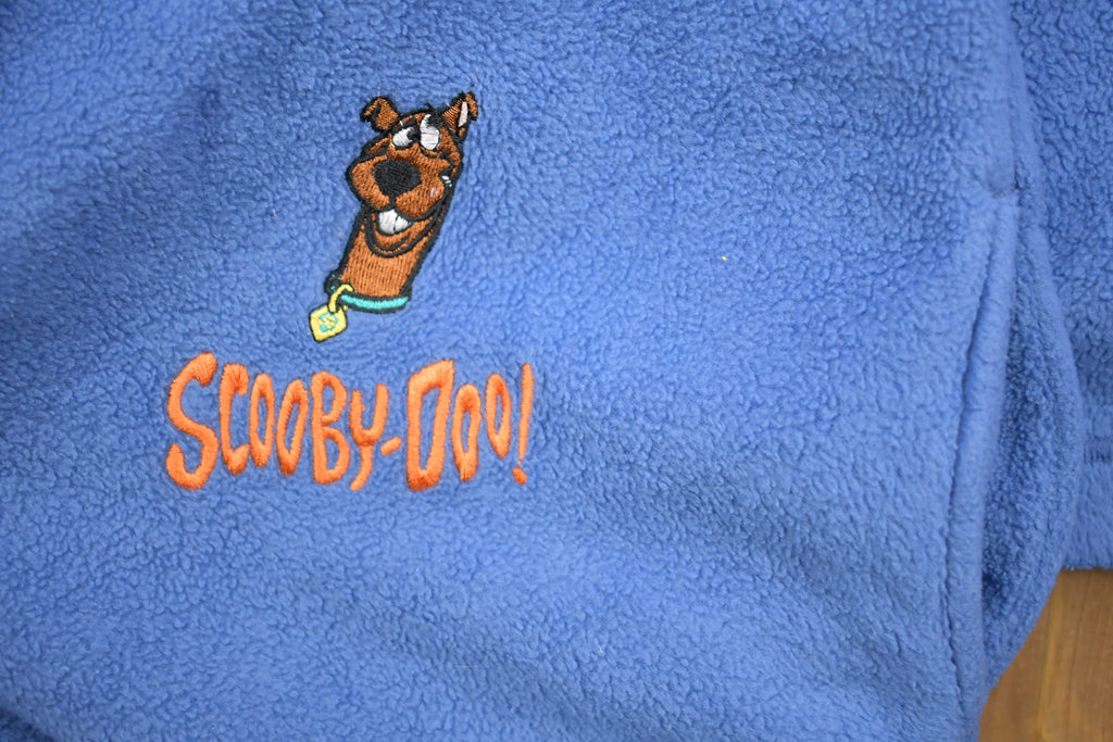 Vintage 1990s Scooby Doo Cartoon Network Quarter Zip Fleece Sweater