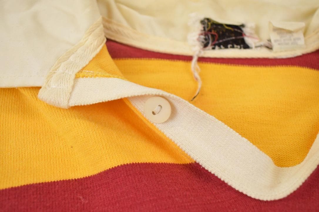 Vintage 1980s Dehen Portland Quarter Button Rugby Shirt Men's S
