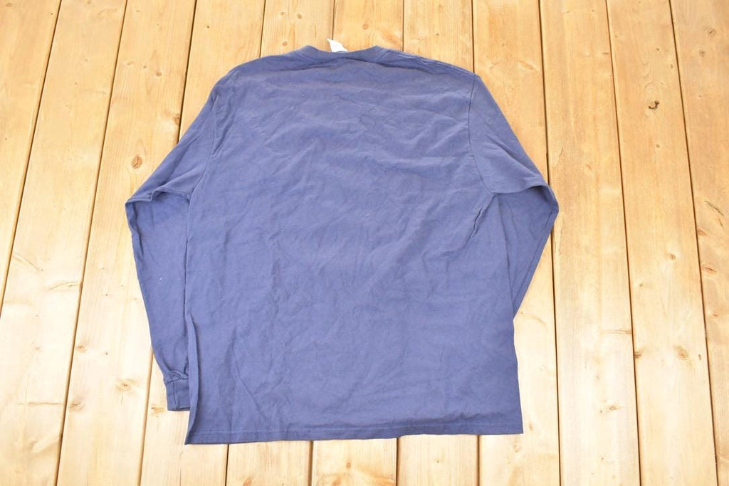 Vintage 1990s Windridge Blank Blue Crewneck Sweatshirt Men's L