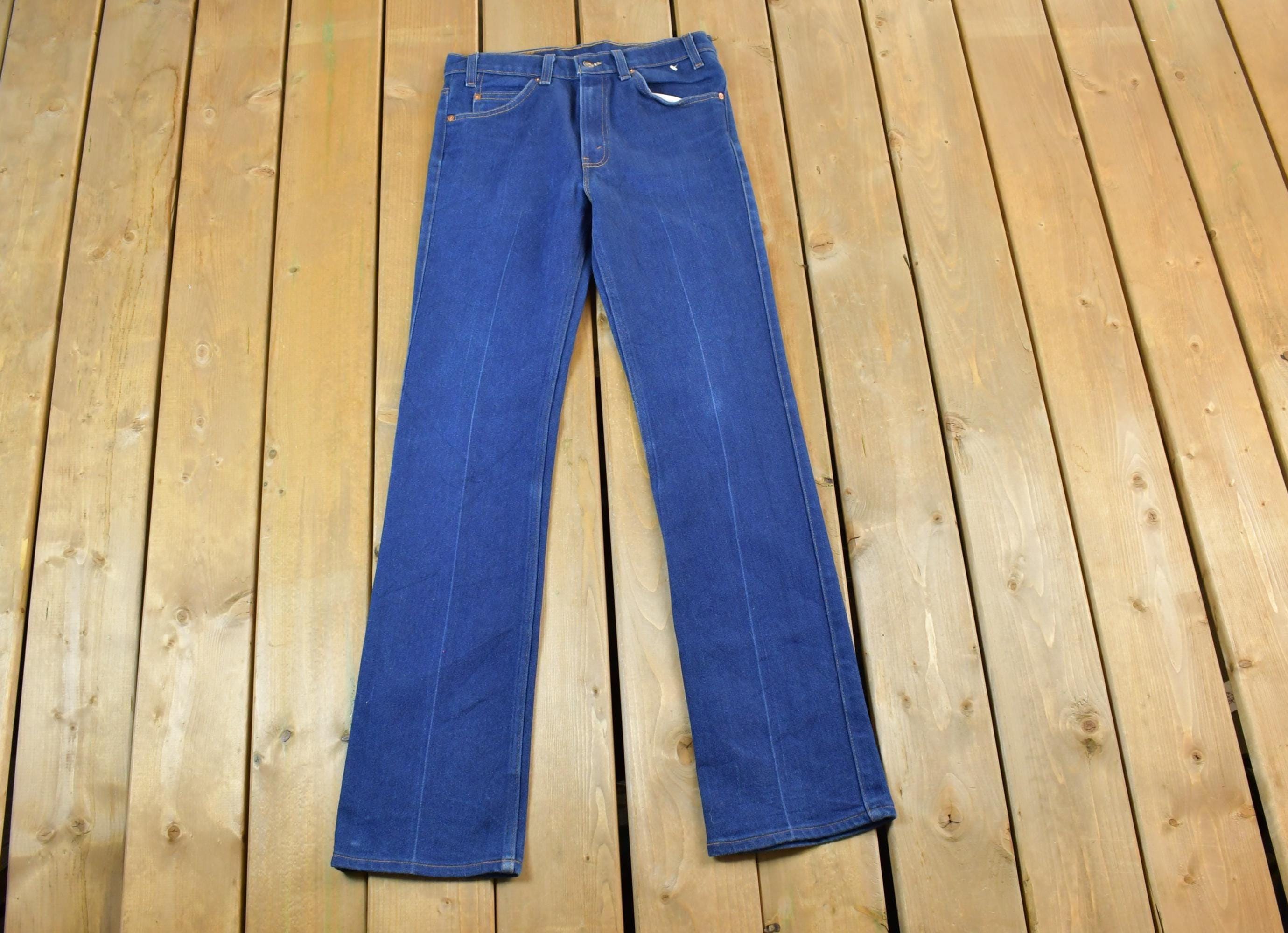 Vintage 1990s Levi Strauss Orange Tab Dark Wash Denim Jeans Size 32 x 36