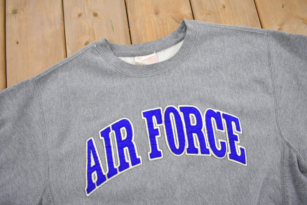 Vintage 1990s United States Airforce Crewneck Sweatshirt  90s Crewneck  Souvenir  Militaria  Embroidered  Vintage Air Force