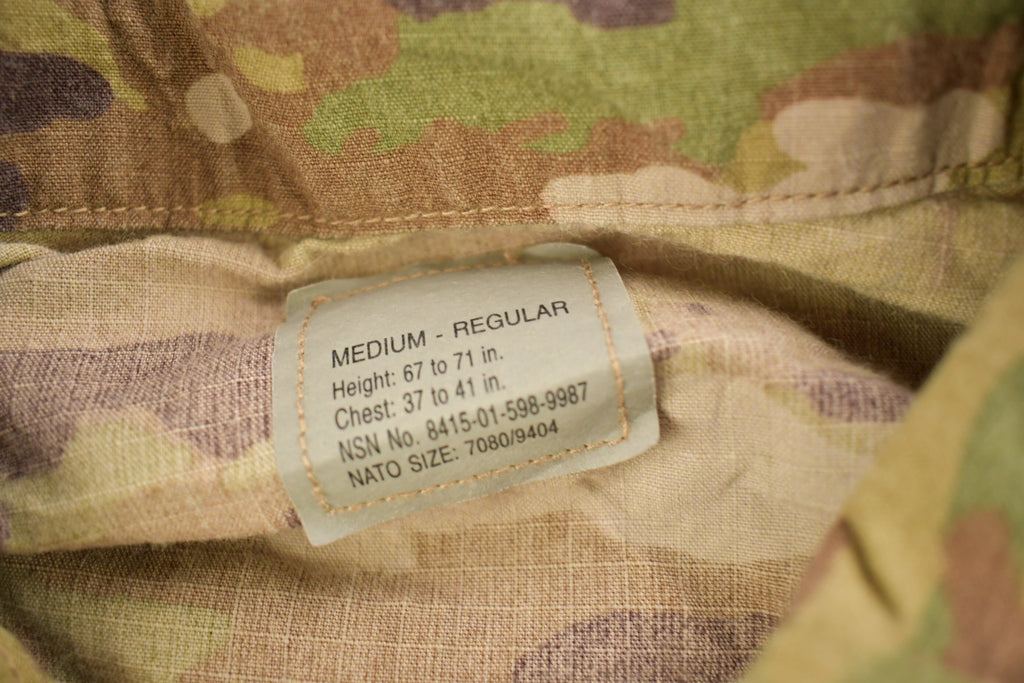 Vintage Military Camouflaged Button Up Shirt
