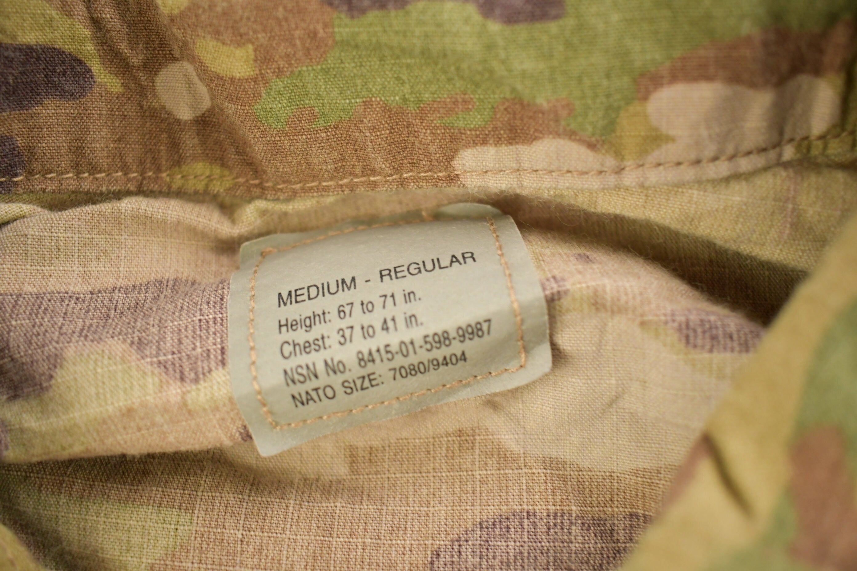 Vintage Military Camouflaged Button Up Shirt