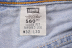 Vintage 1990s Levi's 560 Red Tab Jeans Size 32 x 30
