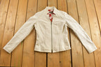 Vintage 1990s Danier White Leather Jacket