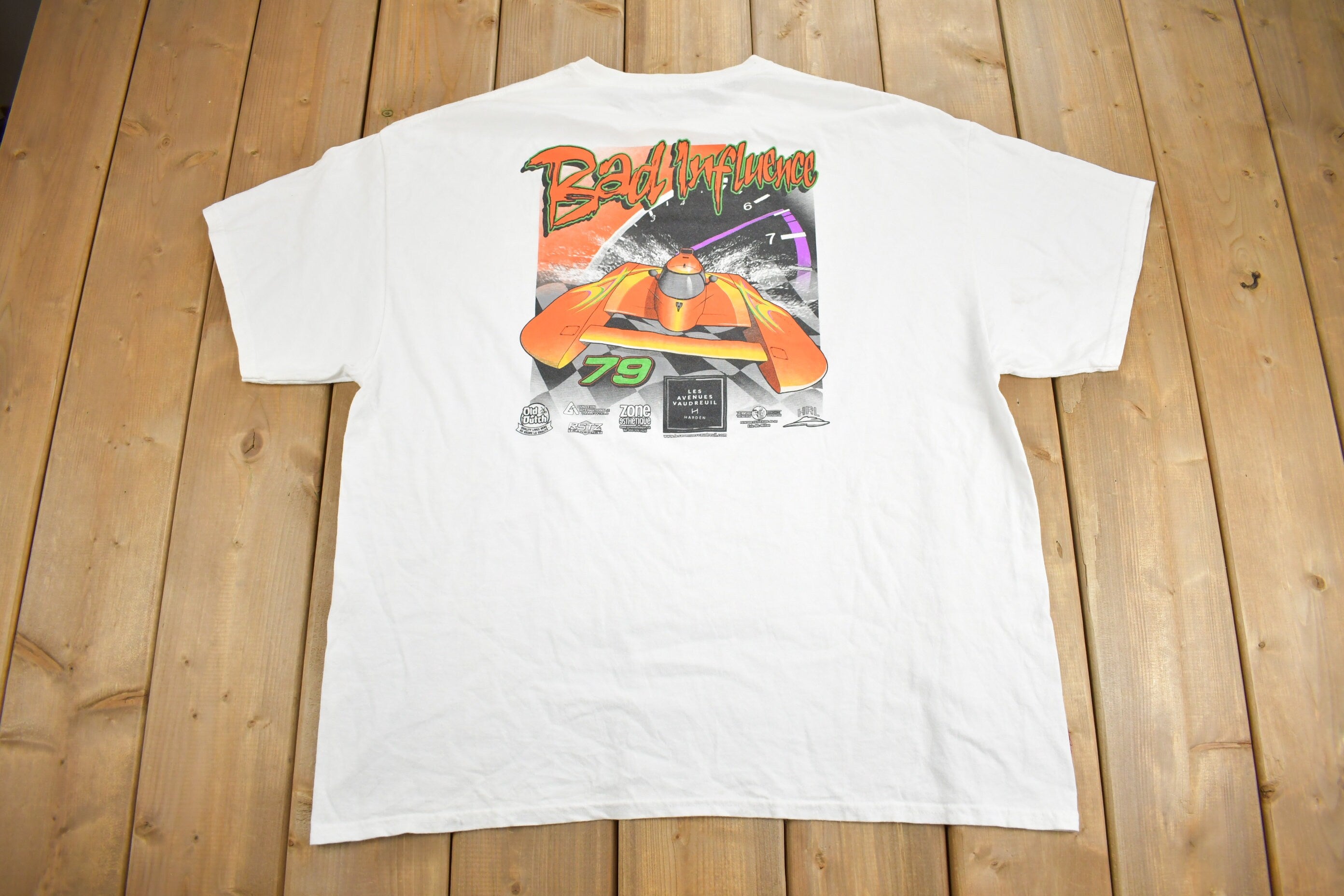 Vintage 1990s Bad Influence Racing T-Shirt