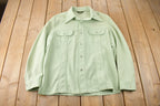 Vintage 1970s Lee Western Style Pearl Snap Button Up Shirt Made in USA Size L
