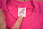 Vintage 1990s Jerzees Pink Blank Crewneck Sweatshirt Made In USA - Large