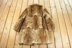 Vintage 1960s Henry Furs Rabbit Fur Full Length Coat Men's Small