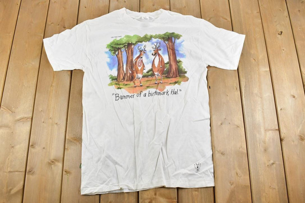 Vintage 1990s The Farside Deers Cartoon Promo T-Shirt