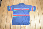 Vintage 1980s Private Club Collection Quarter Striped Golf Casual Button Up Shirt