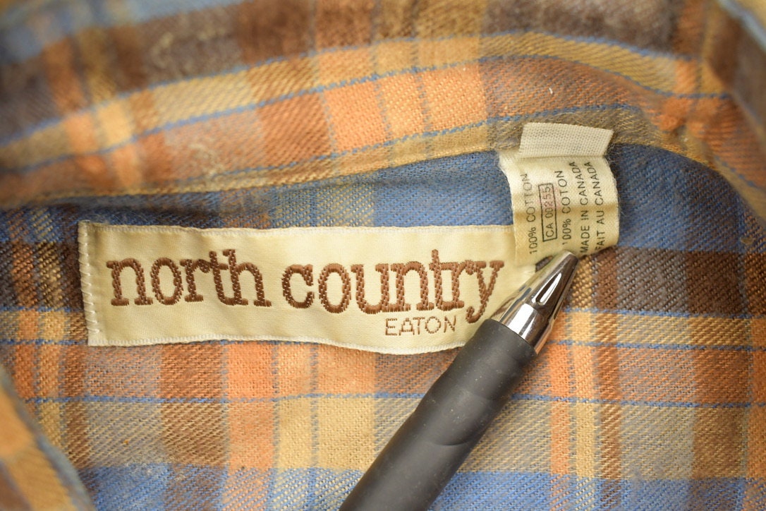 Vintage 1990s North Country Eaton Plaid Button Up Shirt