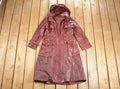 Vintage 1980s Full Length Hooded Leather Jacket