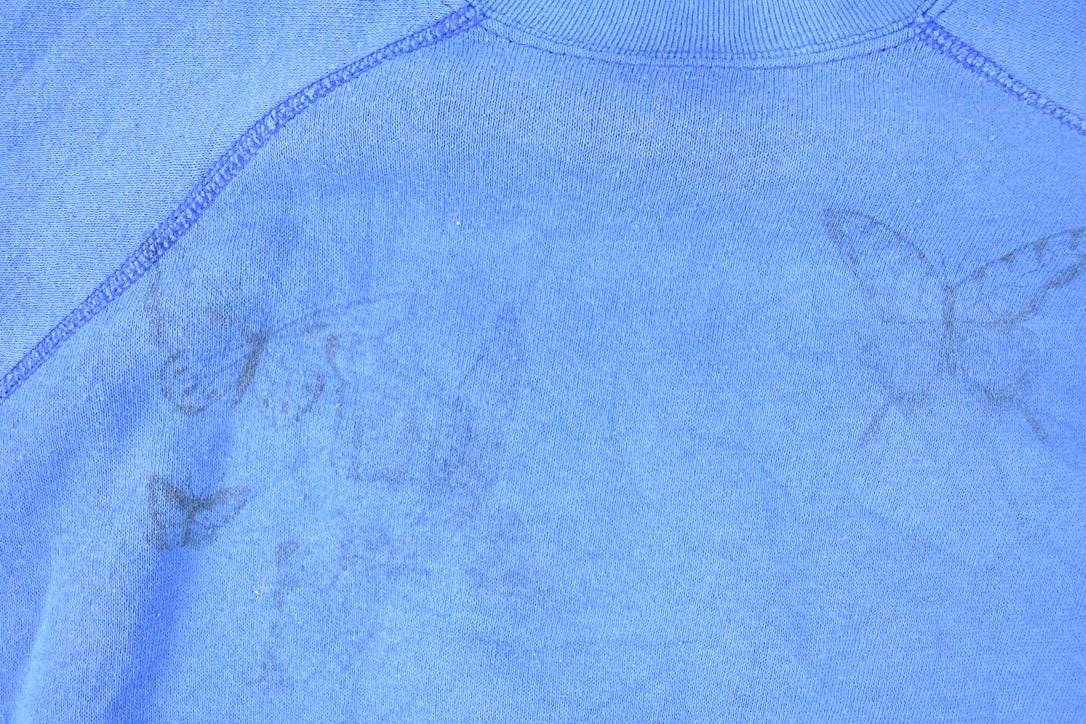 Vintage 1990s Faded Butterfly Graphic Print Crewneck Sweatshirt Womens XXL
