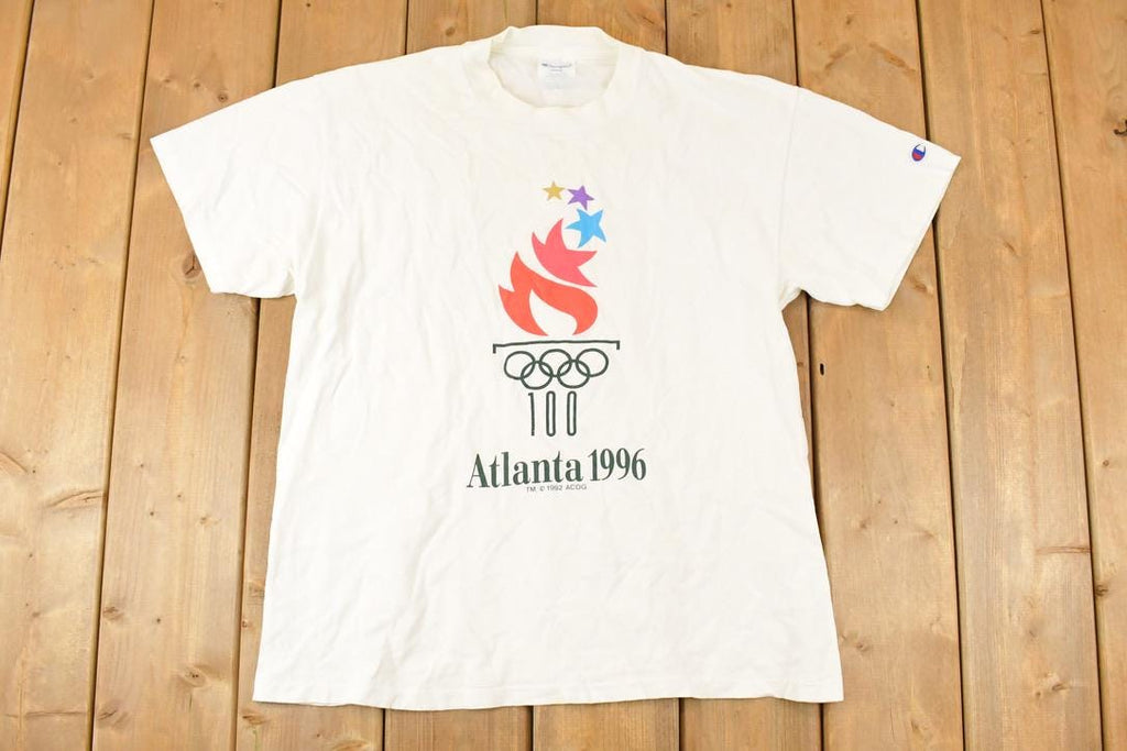 Vintage 1996 Champion Atlanta Olympics Collegiate T-Shirt Men's M