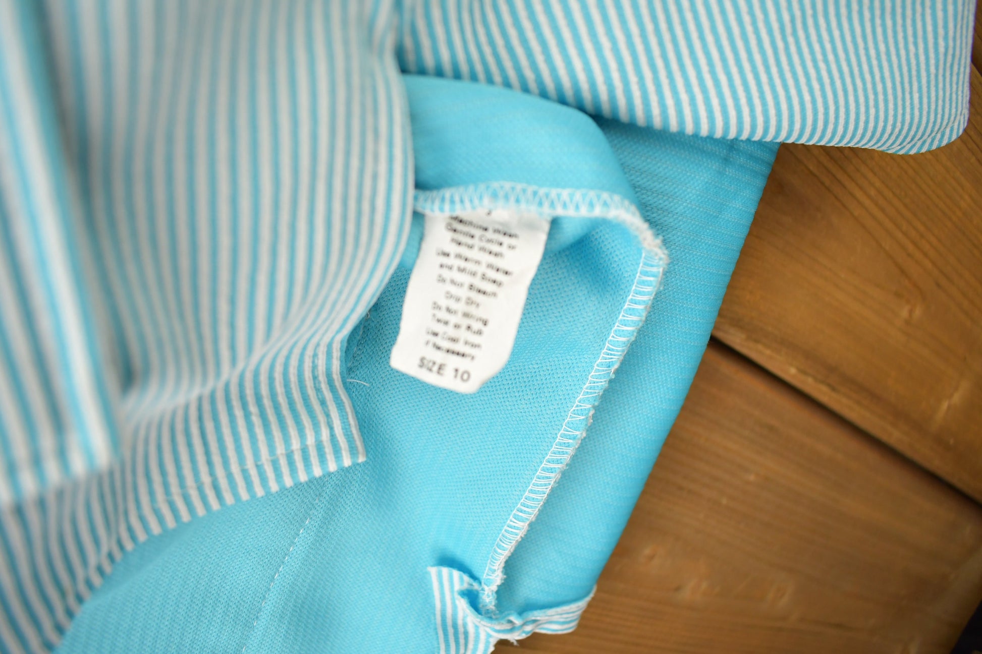 Vintage 1960s Women's Striped Polo Shirt & Skirt Set Size 10