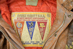 Vintage 1990s Avirex USA Native Tribal Leather Varsity Jacket Men's Medium /