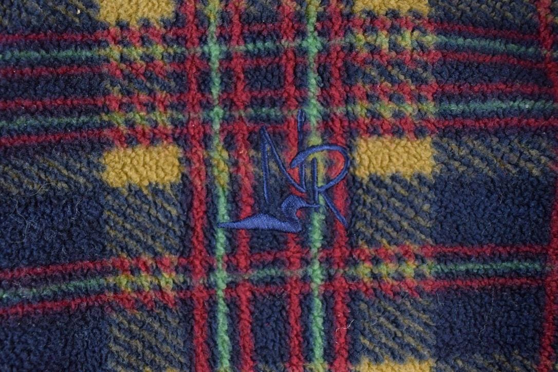 Vintage 1990s Northern Reflections Fleece Plaid Sweater