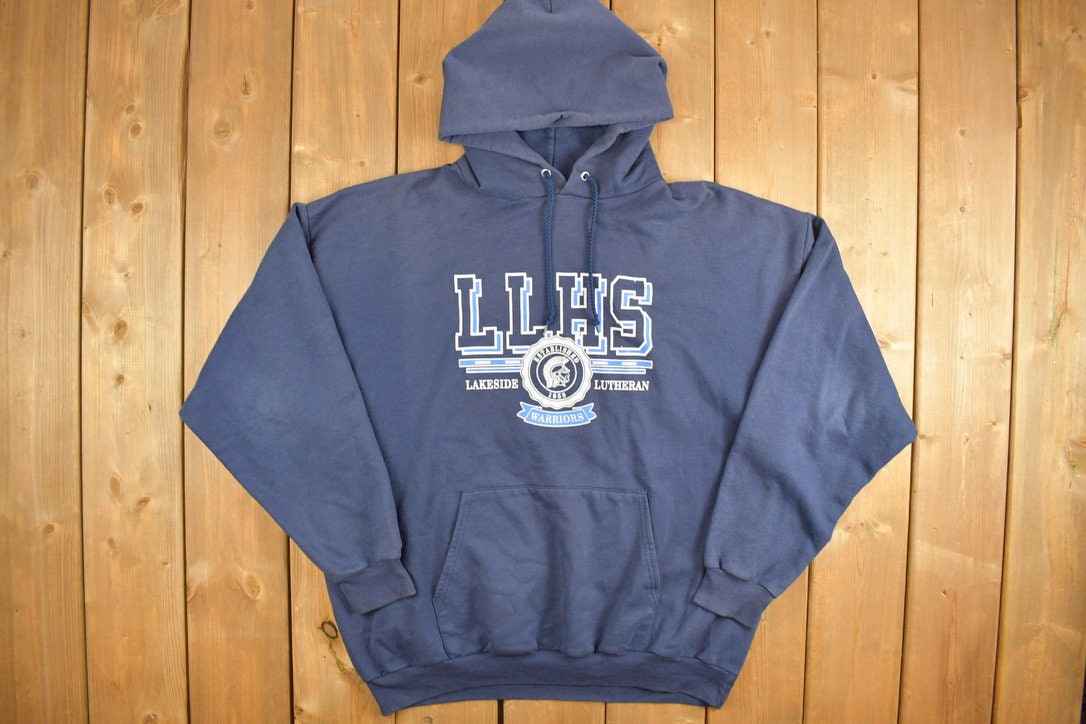 Vintage 1990s Lakeside Lutheran Collegiate Crewneck Hoodie