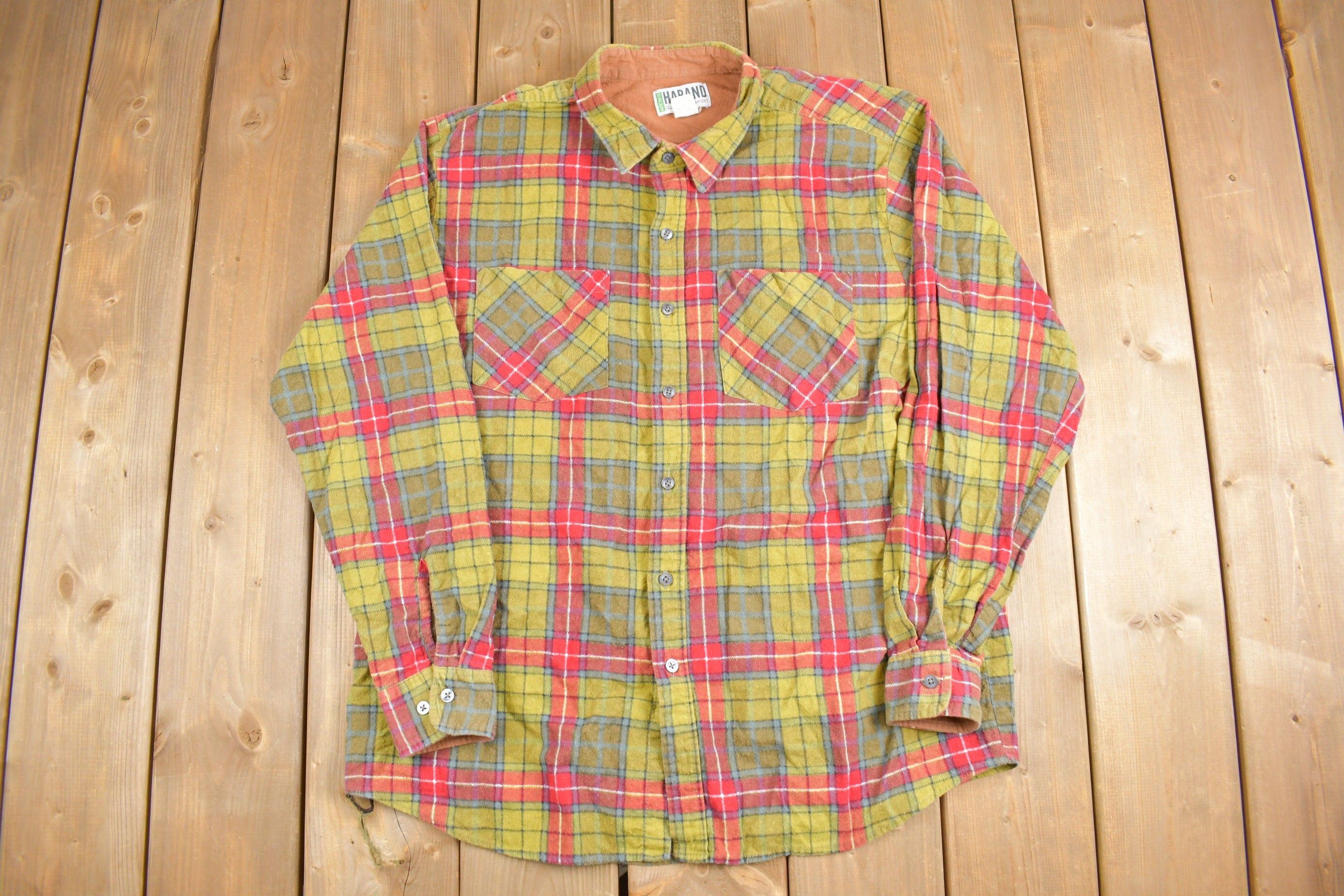 Vintage 1990s Haband Plaid Button Up Shirt