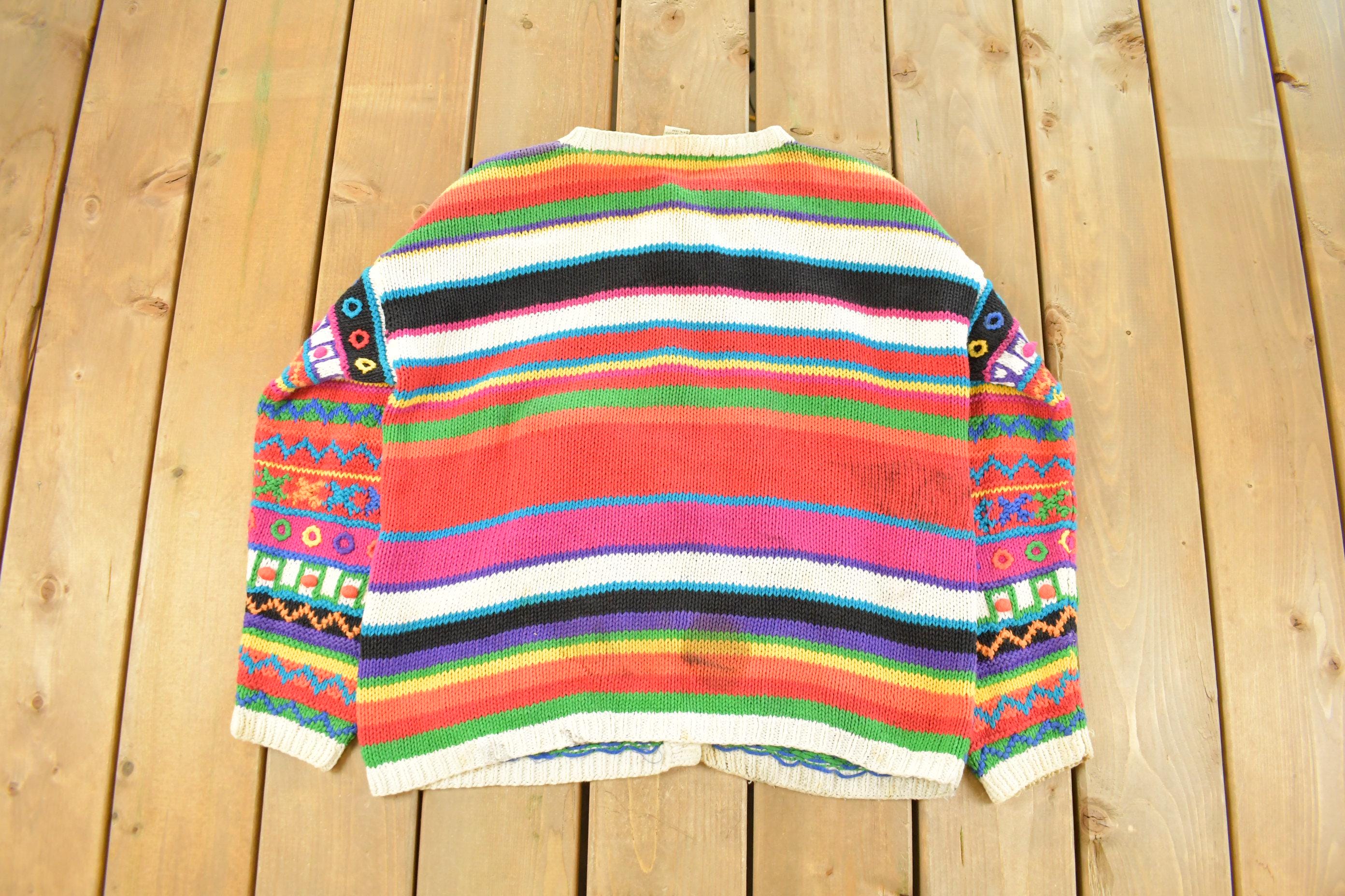 Vintage 1990s RTR Knit Cardigan Sweater Women's Medium