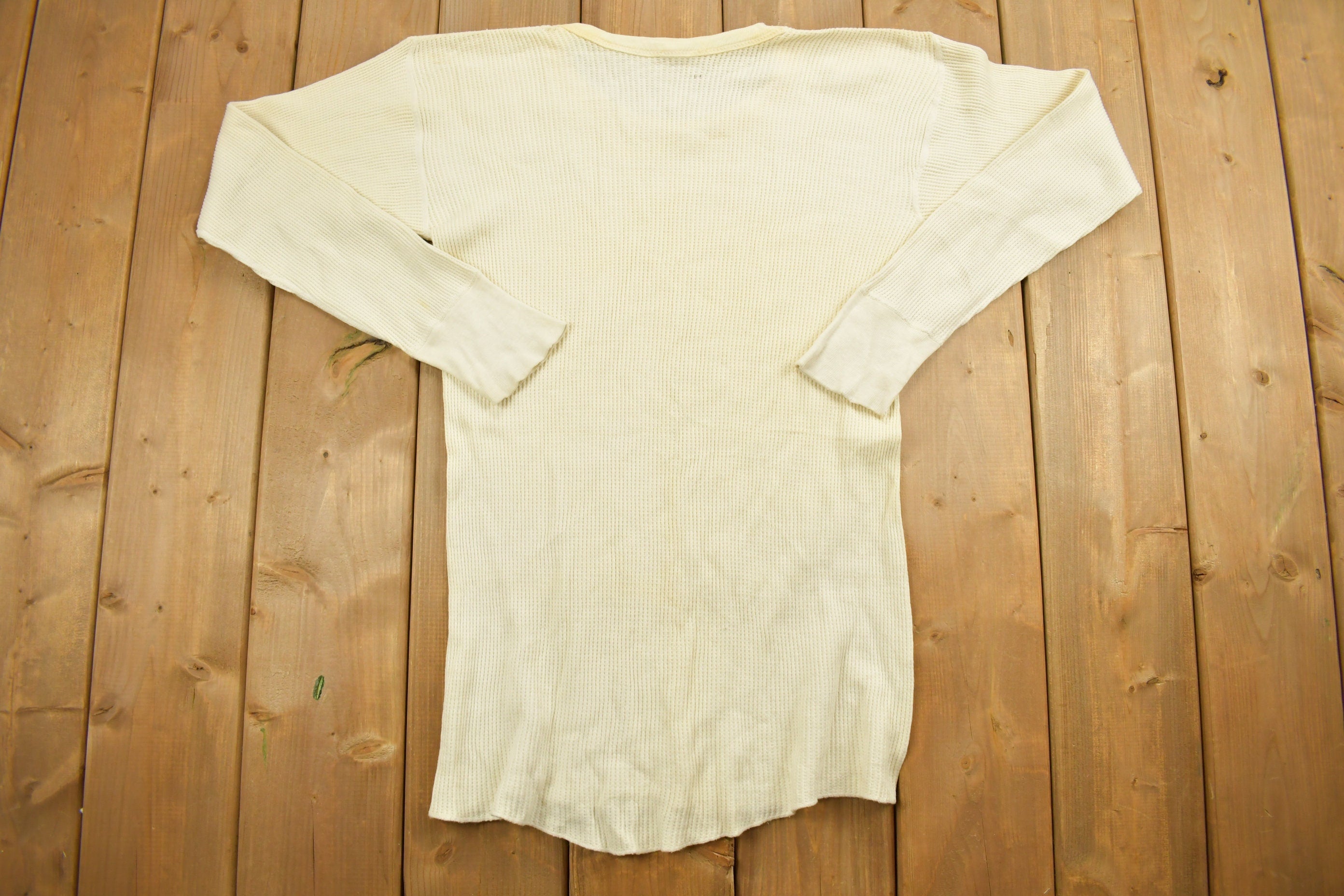 Vintage 1990s Blank White Slim Fit Sweater