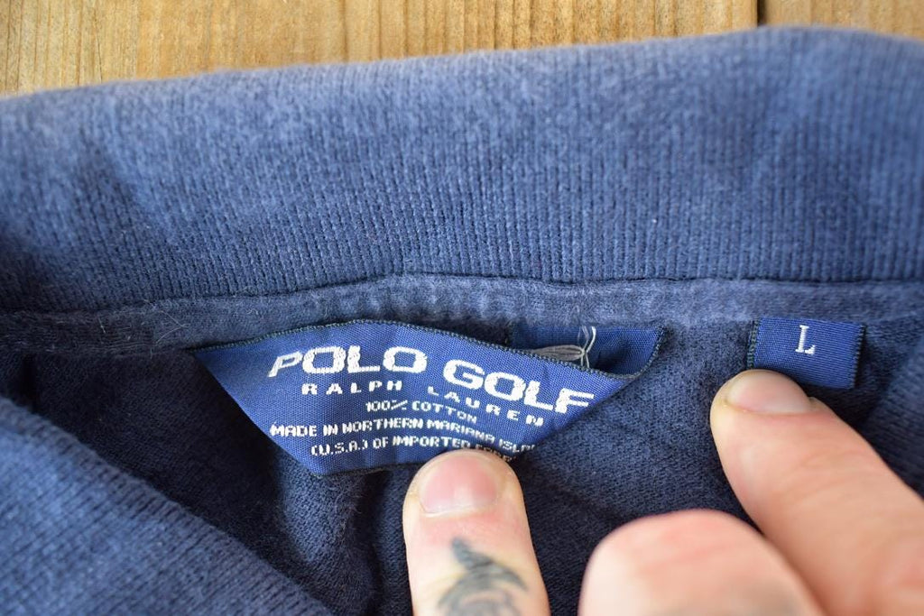 Vintage 1990s Ralph Lauren Polo Golf Quarter Button Up Shirt Men's L