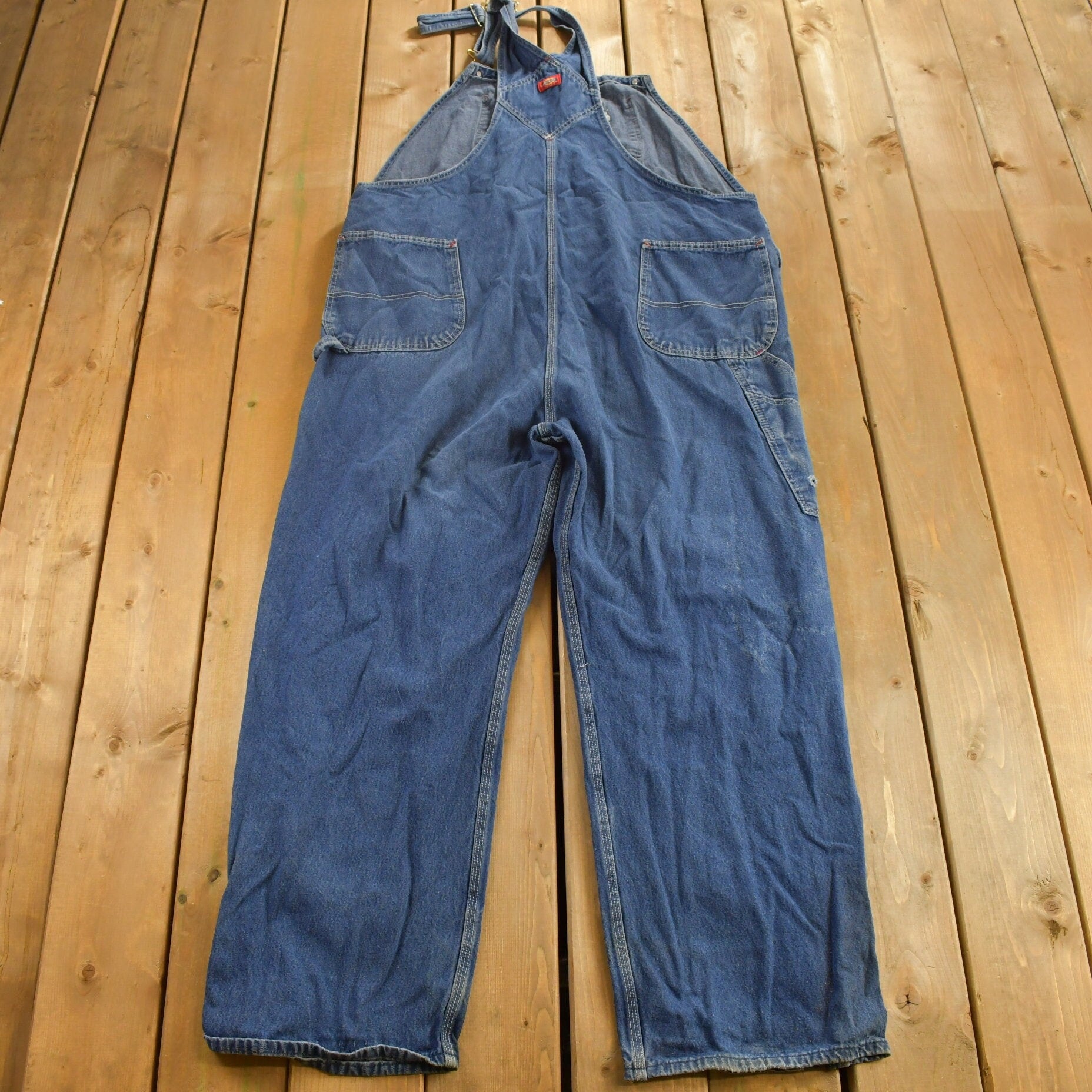 Vintage 1990s Dickies Denim Jean Overalls Size 50 x 31 / Vintage Overalls / Streetwear / Vintage Workwear / Dickies / Vintage Jean Overalls