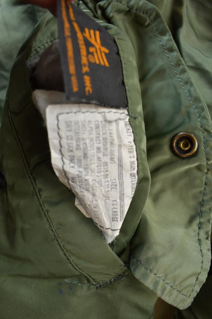 Vintage 1990s Alpha Industries Reversible Military Flyers Jacket /