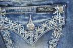 Vintage Y2K Miss Me Bedazzled Low Rise Jeans Size 26x31
