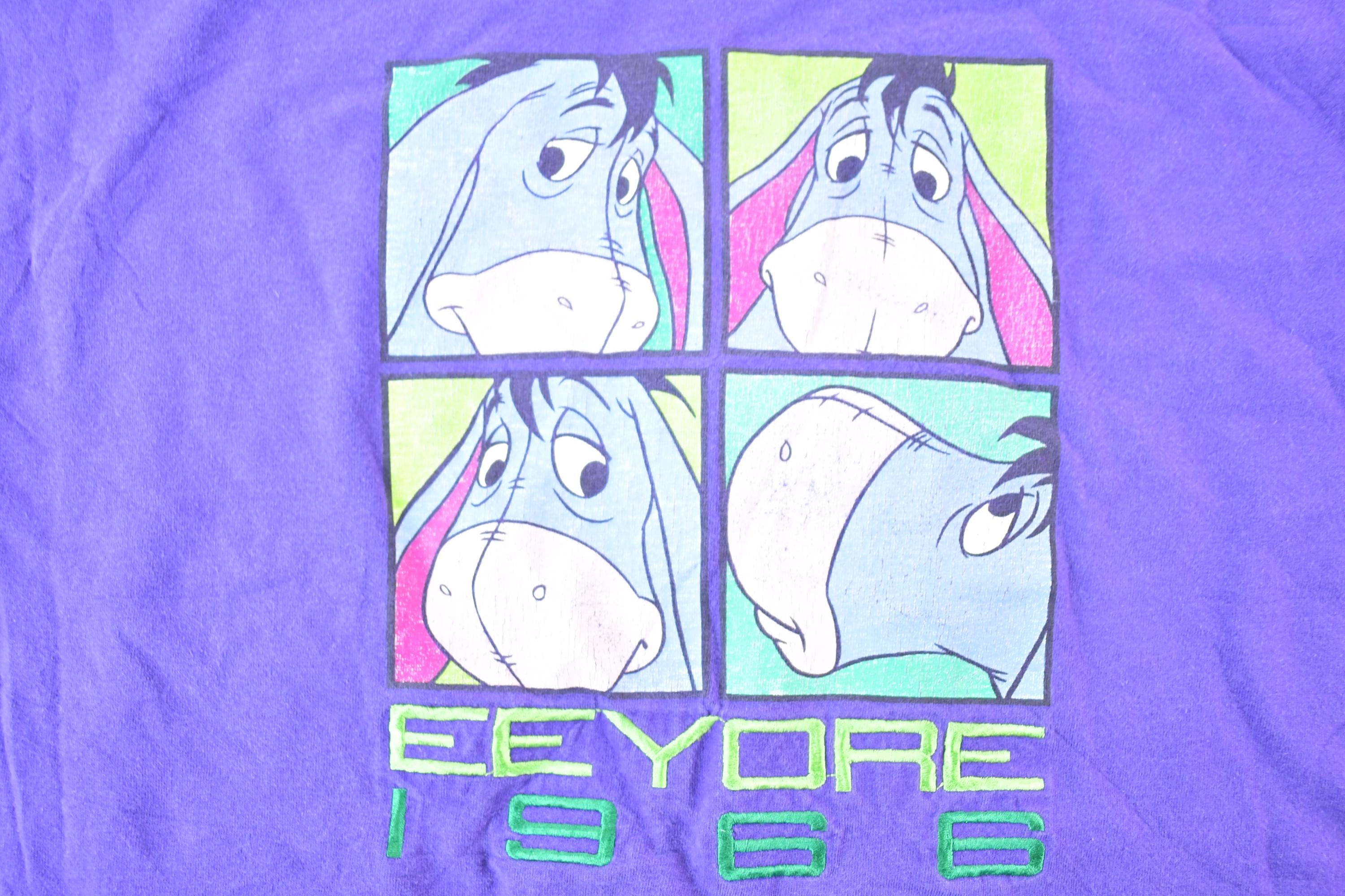 Vintage 1990s EEyore Disney Embroidered Cartoon Promo T-Shirt Mens L  90s Graphic Tee  Vintage Mickey Mouse  Made In USA  90s Disney Tee