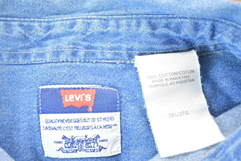 Vintage 1990s Levis Denim Button Up Shirt Mens XXXL