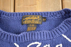 Vintage 1990s Eddie Bauer Floral Knit Crewneck Sweater  90s Crewneck  Preppy