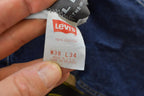 Vintage 1990s Levi's Two Horse Leather Tab Denim Dark Blue Jeans Men's 34 x 28 / 90s Levi's / Streetwear / Made in USA