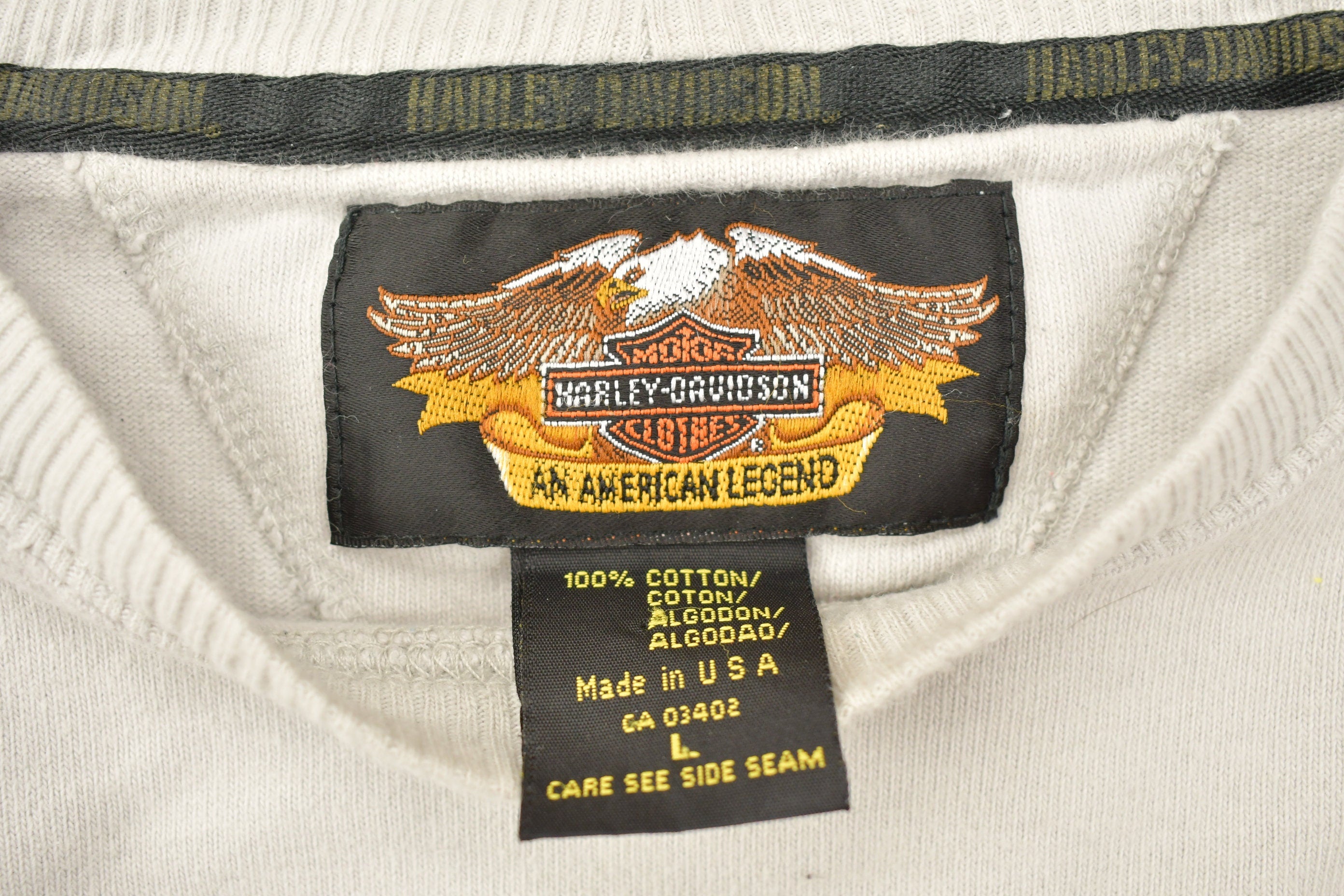 Vintage 1990s Harley Davidson Motorcycles Long Sleeve Shirt
