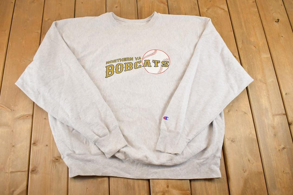Vintage Y2K Northern Virginia Bobcats Champion Reverse Weave Sweatshirt Men's XL / 2000s Heavyweight Sweater / 2000s Cross Grain