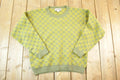 Vintage 1980s Krizia Knit Abstract Pattern 100% Merino Wool Crewneck Sweater Mens S