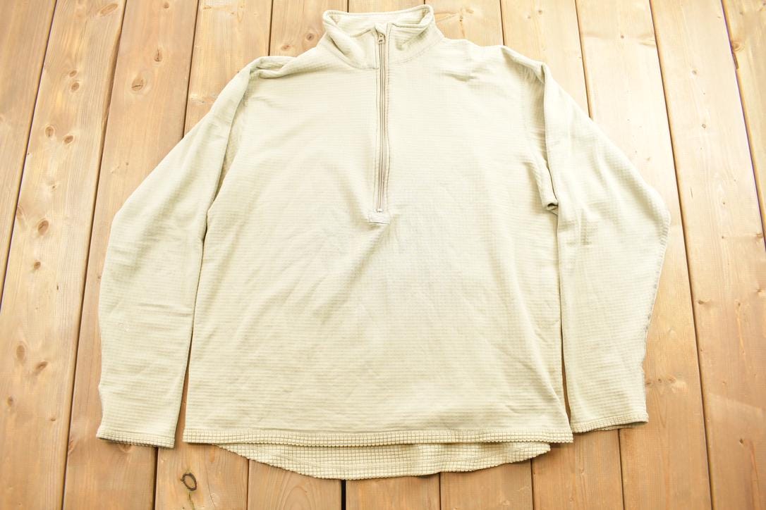 Vintage 1990s Half Zip Thermal Sweatshirt