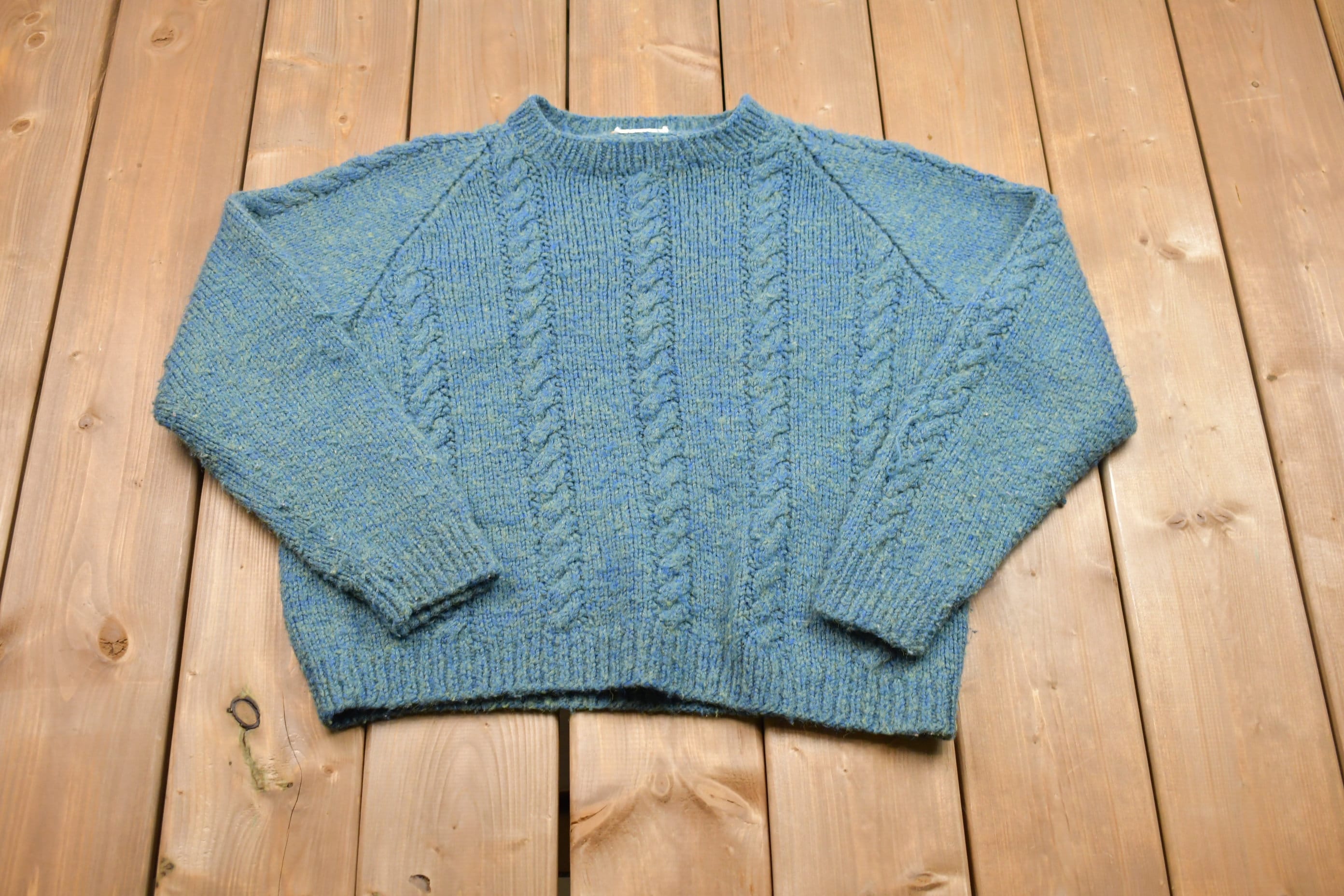 Vintage 1980s Hand Made Knitted Sweater