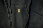 Vintage 1990s Distressed Carhartt Nylon Hooded Jacket Men's XL Tall