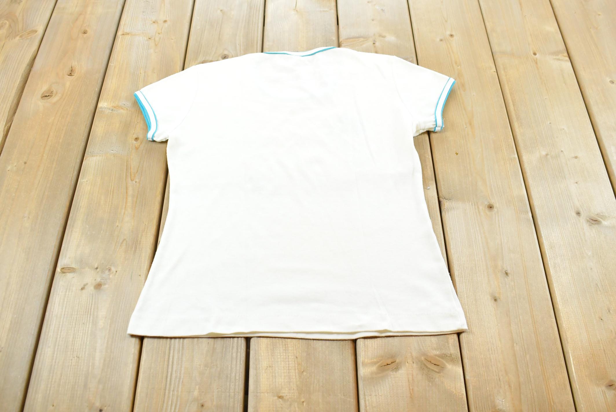 Vintage 1990s De Lanthe Hippos Ringer T-Shirt Women's M