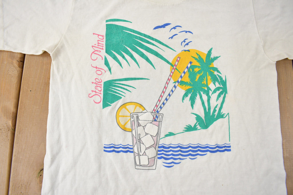 Vintage 1980s Beach Theme Single Stitch Souvenir Travel T Shirt Made In USA