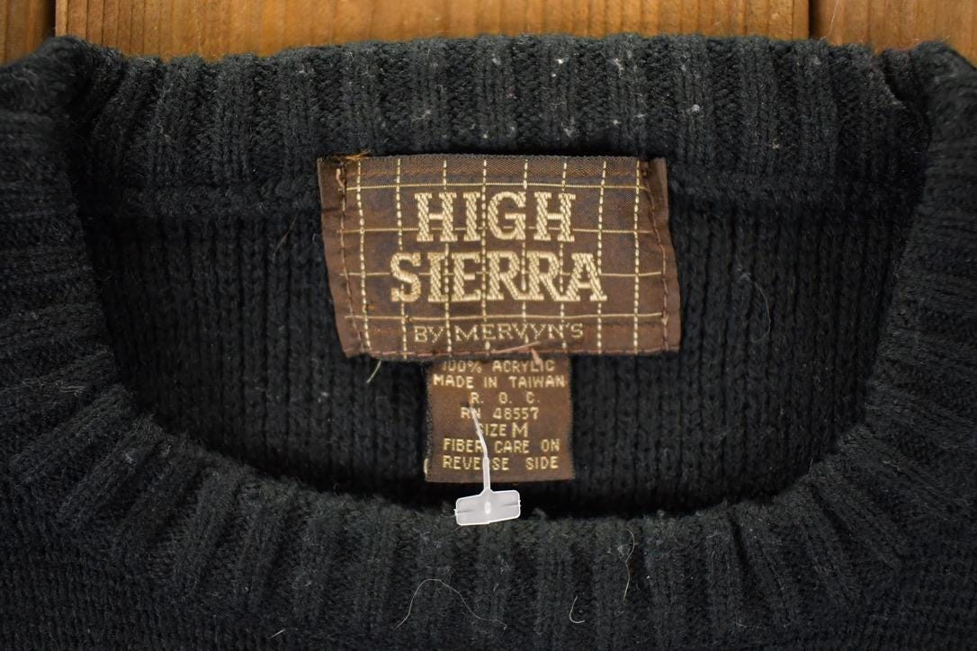 Vintage 1990s High Sierra Striped Knit Crewneck Sweater Men's M