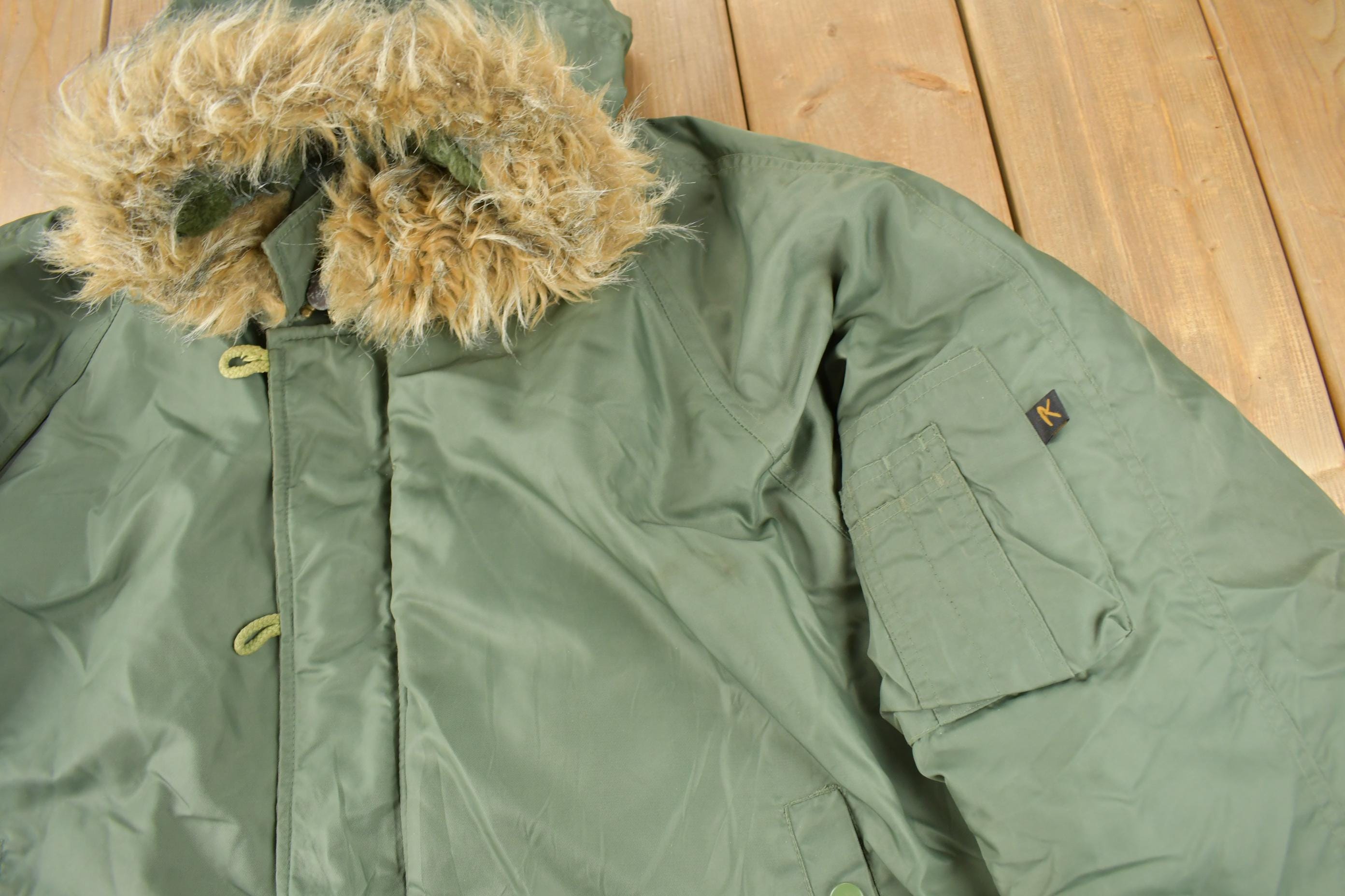Vintage 1990s Military Parka Jacket Size M