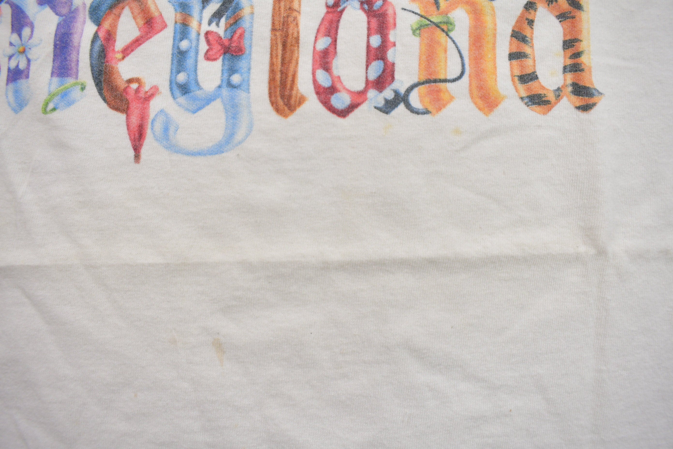 Vintage 1990s Disneyland Character Letter Souvenir T Shirt  Streetwear  Rare Vintage  Vacation Tee  Travel T Shirt  Made in USA