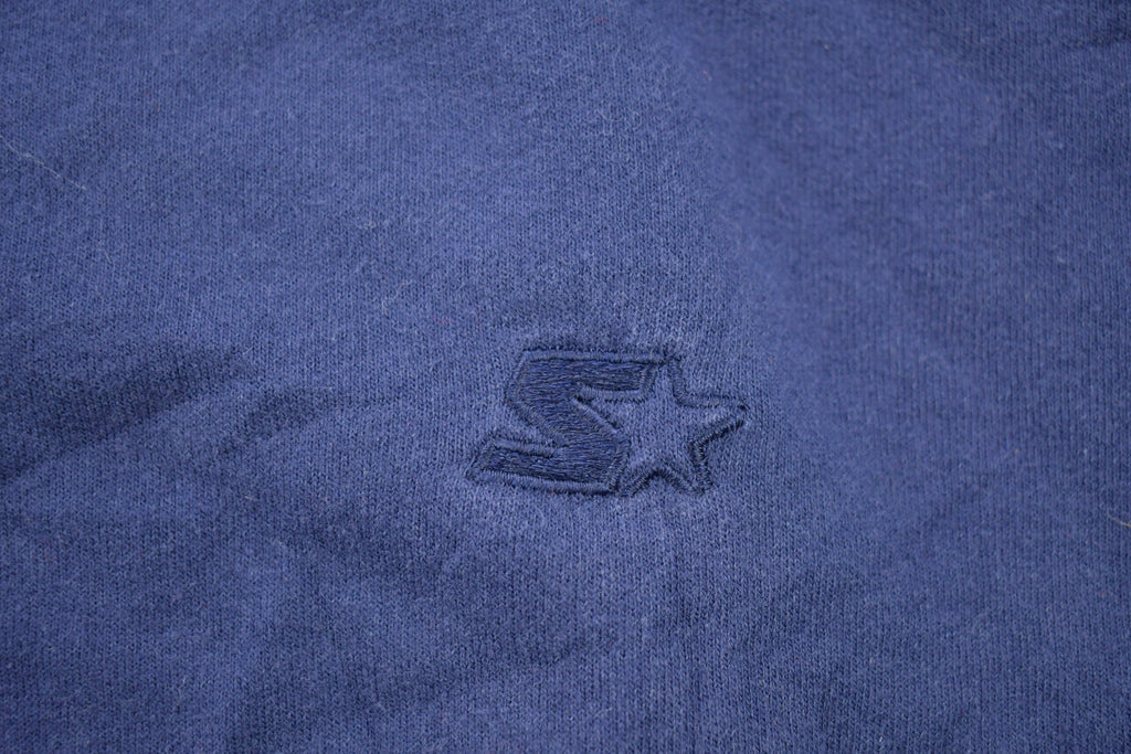 Vintage 1990s Blank Navy Blue Starter Crewneck Sweatshirt