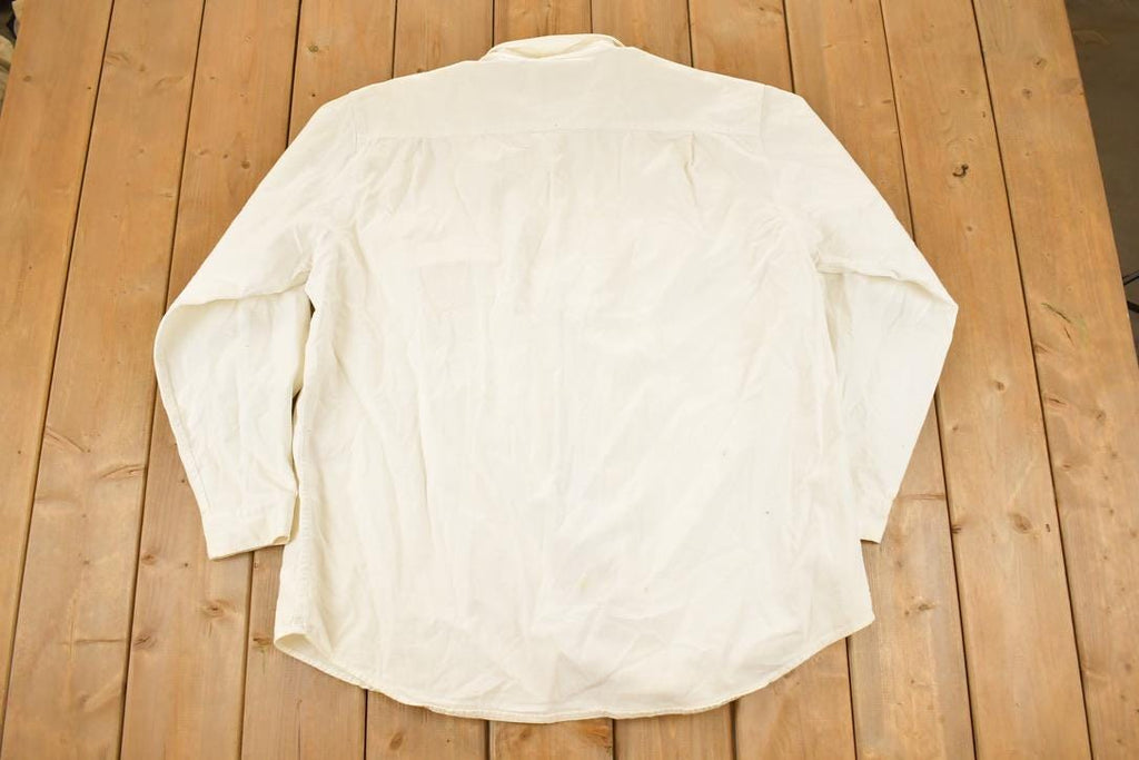Vintage 1990s Levis White Button Up Shirt Mens XL